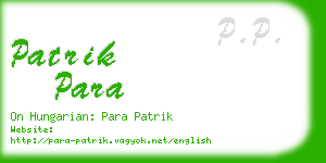 patrik para business card